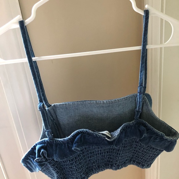 NWT American Eagle Denim Crop Tank - Picture 2 of 4